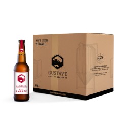 Bières artisanale Gustave ambrée - carton de 12 bouteilles de 33cl