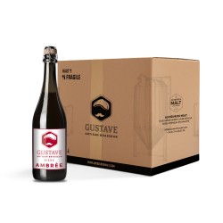 Bières artisanale Gustave Ambrée - carton de 6 bouteilles de 75cl